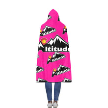 Load image into Gallery viewer, Altitude Hooded Blanket 3 Pink Flannel Hooded Blanket 56''x80''