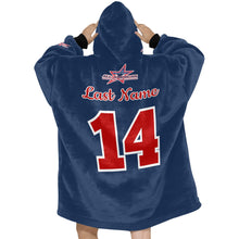 Load image into Gallery viewer, All American Snuggler Blue Blanket Hoodie for Women