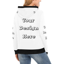 Load image into Gallery viewer, Custom Your Design Here- Female Hindneck Hoodie High Neck Pullover Hoodie for Women (Model H24)