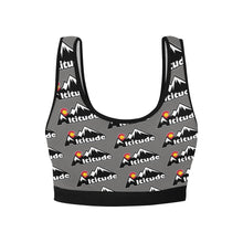 Load image into Gallery viewer, Altitude Sports Bra Grey Pattern Women's All Over Print Sports Bra (Model T52)