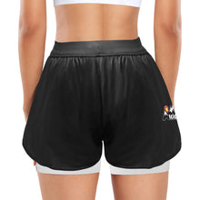 Load image into Gallery viewer, Altitude Shorts Black Women's Sports Shorts with Compression Liner (Model L63)