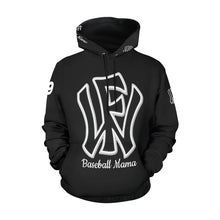 Load image into Gallery viewer, Wow Force Mama Hoodie LastName/FirstName/NickName/Nuimber Black/White All Over Print Hoodie for Women (USA Size) (Model H13)