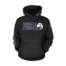 Load image into Gallery viewer, PS Black Last Name/Number All Over Print Hoodie for Men (USA Size) (Model H13)