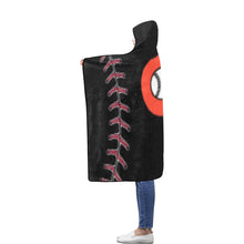Load image into Gallery viewer, Baseball Hooded Blanket Flannel Hooded Blanket 56''x80''