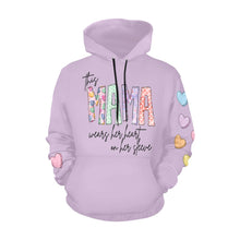 Load image into Gallery viewer, Mama Light Purple All Over Print Hoodie for Women (USA Size) (Model H13)