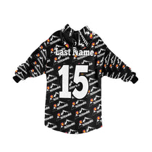 Load image into Gallery viewer, Altitude Sherpa Lined Hoodie 3 Black Pattern Blanket Hoodie for Women