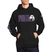 Load image into Gallery viewer, PS Black Last Name/Number All Over Print Hoodie for Men (USA Size) (Model H13)
