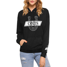 Load image into Gallery viewer, South Black/Black U B Name/Number All Over Print Hoodie for Women (USA Size) (Model H13)