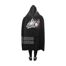 Load image into Gallery viewer, Crusher Hooded Blanket Black Hooded Blanket 60''x50''