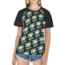 Load image into Gallery viewer, Aces Rag Pattern Women's Raglan T-Shirt/Front Printing (Model T62)