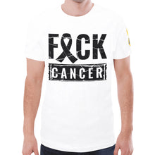 Load image into Gallery viewer, FCK Cancer Dom White New All Over Print T-shirt for Men (Model T45)