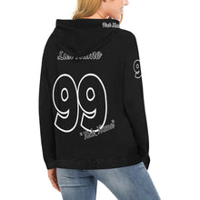 Load image into Gallery viewer, Wow Force Mama Hoodie LastName/FirstName/NickName/Nuimber Black/Black All Over Print Hoodie for Women (USA Size) (Model H13)