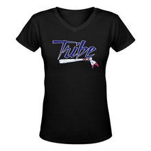 Load image into Gallery viewer, Tribe V f White Women's Deep V-neck T-shirt (Model T19)