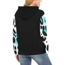 Load image into Gallery viewer, Summit Women Fit Black Hoodie Arms All Over Print Hoodie for Women (USA Size) (Model H13)