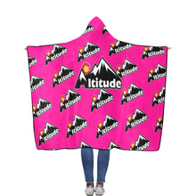 Load image into Gallery viewer, Altitude Hooded Blanket 3 Pink Flannel Hooded Blanket 56''x80''