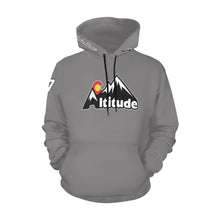 Load image into Gallery viewer, Altitude Grey Last name/Number Nickname B/W 17 All Over Print Hoodie for Women (USA Size) (Model H13)