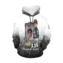 Load image into Gallery viewer, Photo Custom Mama Last name/FirstName/NickName/Number 11 small All Over Print Hoodie for Women (USA Size) (Model H13)