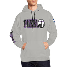 Load image into Gallery viewer, PS Grey Last Name/Number All Over Print Hoodie for Men (USA Size) (Model H13)