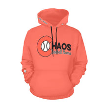 Load image into Gallery viewer, Chaos Mama Orange Black words All Over Print Hoodie for Women (USA Size) (Model H13)