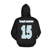 Load image into Gallery viewer, Flight Men Hoodie Black Light Blue All Over Print Hoodie for Men (USA Size) (Model H13)