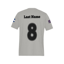 Load image into Gallery viewer, PS Black Shirt Last Name/Number 3 Men's All Over Print T-Shirt (Solid Color Neck) (Model T63)