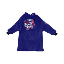 Load image into Gallery viewer, Tribe Sherpa Lined Hoodie Navy Blanket Hoodie for Women