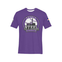 Load image into Gallery viewer, PS purple SHIRT b Men's All Over Print T-Shirt (Solid Color Neck) (Model T63)