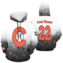 Load image into Gallery viewer, Chaos Baseball Full Custom First name/last name/nick name/number All Over Print Hoodie for Women (USA Size) (Model H13)