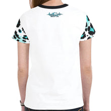 Load image into Gallery viewer, Summit Leopard Sleeve New All Over Print T-shirt for Women (Model T45)