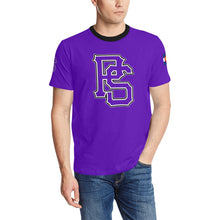 Load image into Gallery viewer, PS purple b SHIRT2 Men's All Over Print T-Shirt (Solid Color Neck) (Model T63)