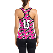 Load image into Gallery viewer, Altitude Pink Number Women's Racerback Tank Top (Model T60)