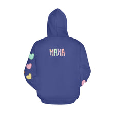 Load image into Gallery viewer, Mama Dark Blue All Over Print Hoodie for Women (USA Size) (Model H13)