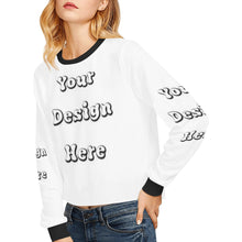 Load image into Gallery viewer, Custom Your Design Here- Female Crop Sweater Crop Pullover Sweatshirts for Women (Model H20)