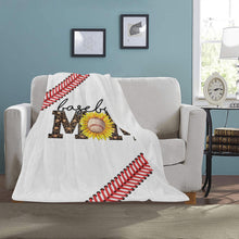 Load image into Gallery viewer, Baseball Mom Sunflower Leopard Blanket Ultra-Soft Micro Fleece Blanket 30''x40''