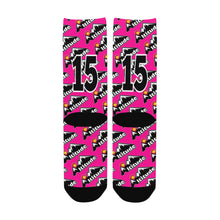 Load image into Gallery viewer, Altitude Sock Pink Number Custom Socks for Women