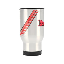 Load image into Gallery viewer, Personalized Plain Baseball Traveling Cup Travel Mug (14oz)