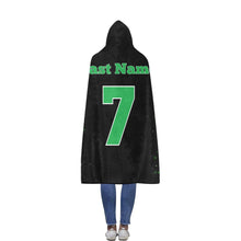 Load image into Gallery viewer, Aces Glitter Flannel Hooded Blanket 56''x80''