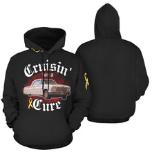 Load image into Gallery viewer, Cruisin' for Cure 4 Black All Over Print Hoodie for Men (USA Size) (Model H13)