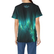 Load image into Gallery viewer, Summit Female Scrub Top Galaxy All Over Print Scrub Top