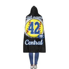 Load image into Gallery viewer, Central Wildcats Logo Flannel Hooded Blanket 56''x80''