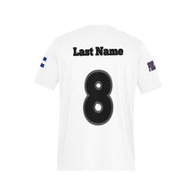 Load image into Gallery viewer, PS Black Shirt Last Name/Number 2 Men's All Over Print T-Shirt (Solid Color Neck) (Model T63)
