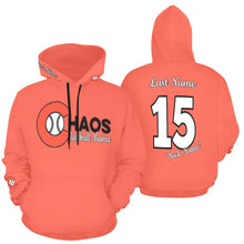 Load image into Gallery viewer, Chaos Mama Orange All Over Print Hoodie for Women (USA Size) (Model H13)