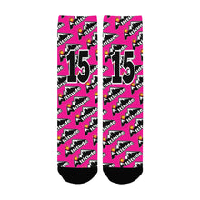 Load image into Gallery viewer, Altitude Sock Pink Number Custom Socks for Women