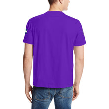 Load image into Gallery viewer, PS purple SHIRT2 Men's All Over Print T-Shirt (Solid Color Neck) (Model T63)
