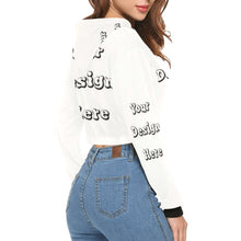 Load image into Gallery viewer, Custom Your Design Here- Female Crop Hoodie All Over Print Crop Hoodie for Women (Model H22)