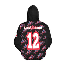 Load image into Gallery viewer, All American Mom Hoodie Full Custom Black Plain All Over Print Hoodie for Women (USA Size) (Model H13)