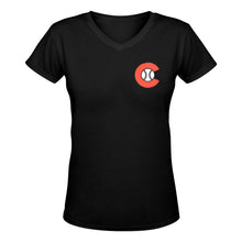 Load image into Gallery viewer, Chaos Vneck Women's Deep V-neck T-shirt (Model T19)