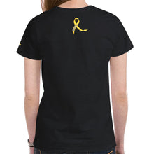 Load image into Gallery viewer, PRAY Dom Black Yellow New All Over Print T-shirt for Women (Model T45)