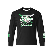 Load image into Gallery viewer, Aces Long Sleeve Number Kids' Rib Cuff Long Sleeve T-shirt (Model T64)