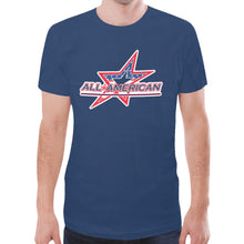 Load image into Gallery viewer, All American Name Number Blue New All Over Print T-shirt for Men (Model T45)